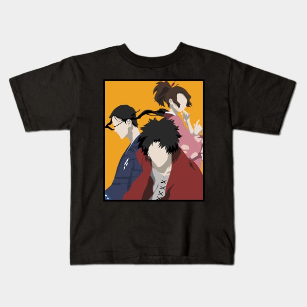 SAMUARAI CHAMPLOO - FUU, JIN, & MUGEN Kids T-Shirt by NOONA RECORD